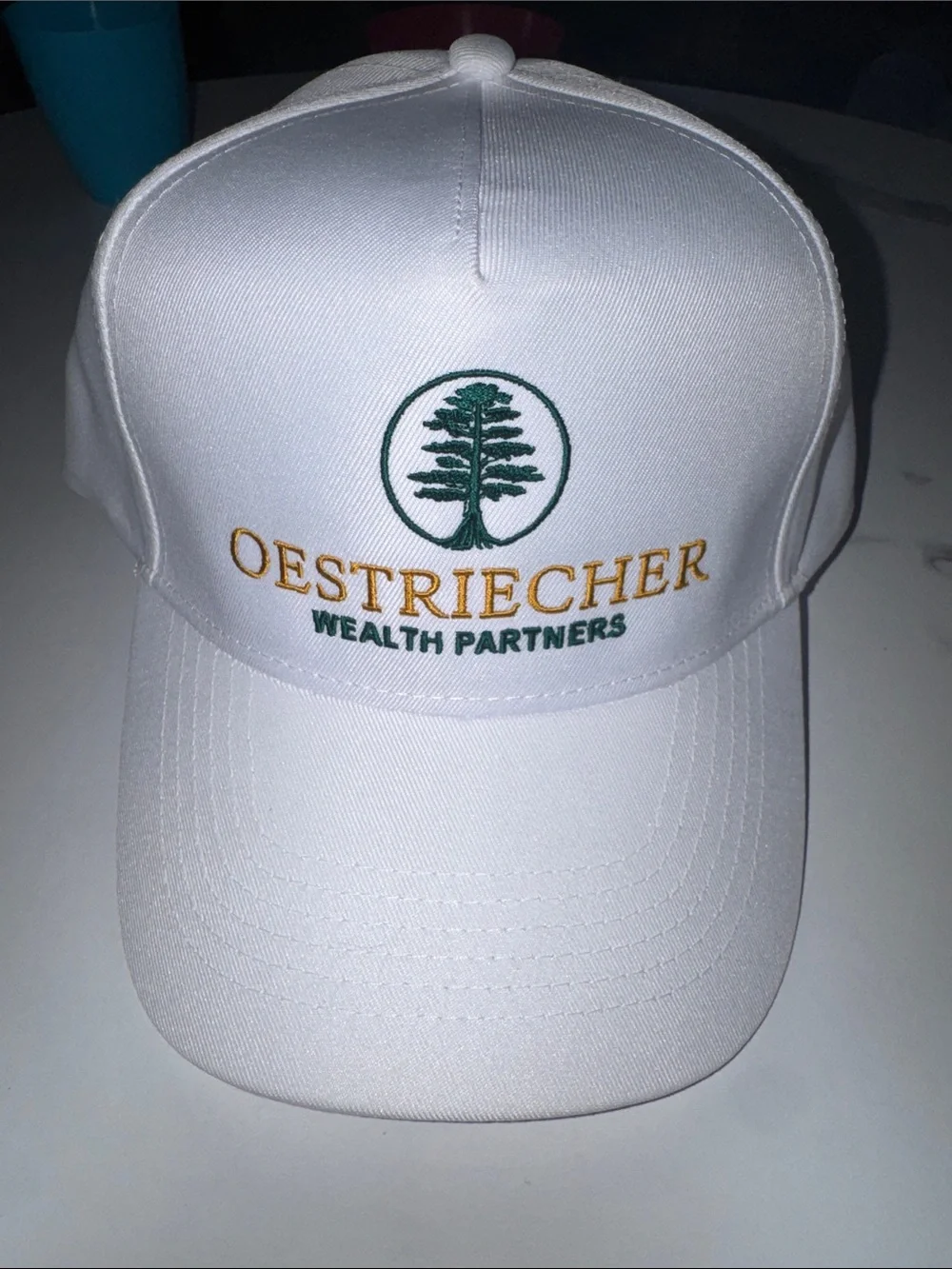 White Embroidered Baseball Cap